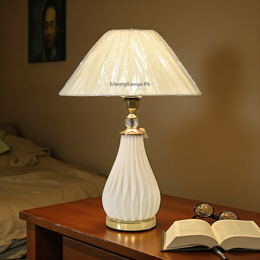 White Terracotta Elegance Table Lamp (Pair) 🌿🤍