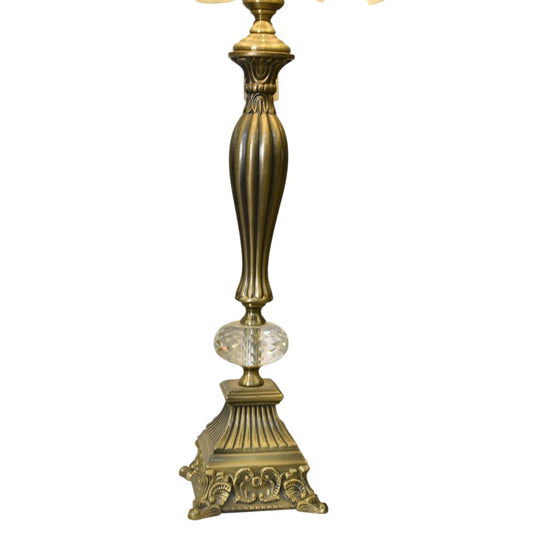 Majestic Metal Carving Table Lamp (Pair)