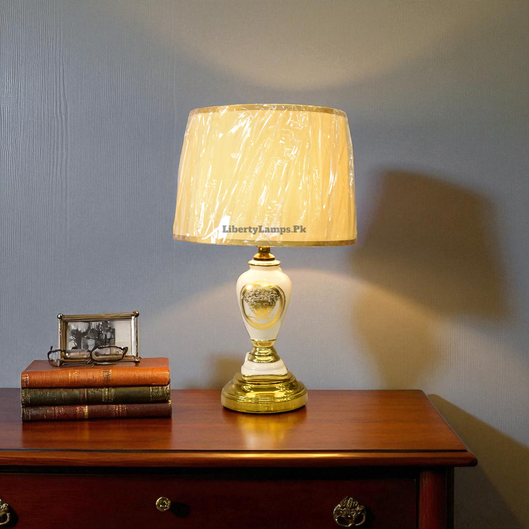 Pearl White Ceramic Table Lamp (Pair)