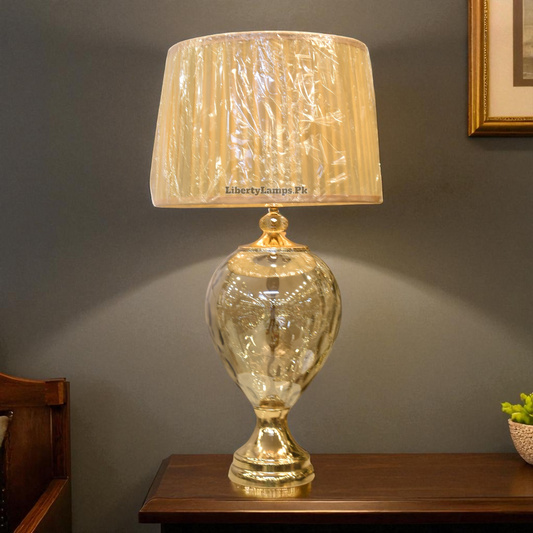 Imperial Grandeur – Crystal & Metal 4-Arm Lamp (Pair) ✨🏛️