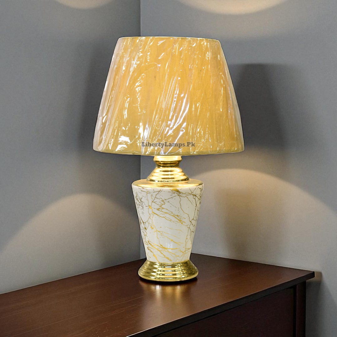 Ivory Glaze Ceramic Table Lamp (Pair)