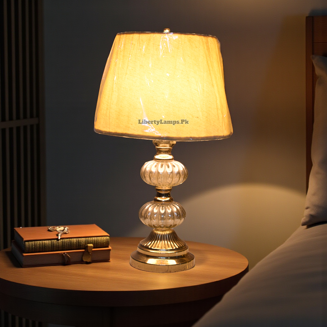 Luminous Grace Glass Table Lamp (Pair)