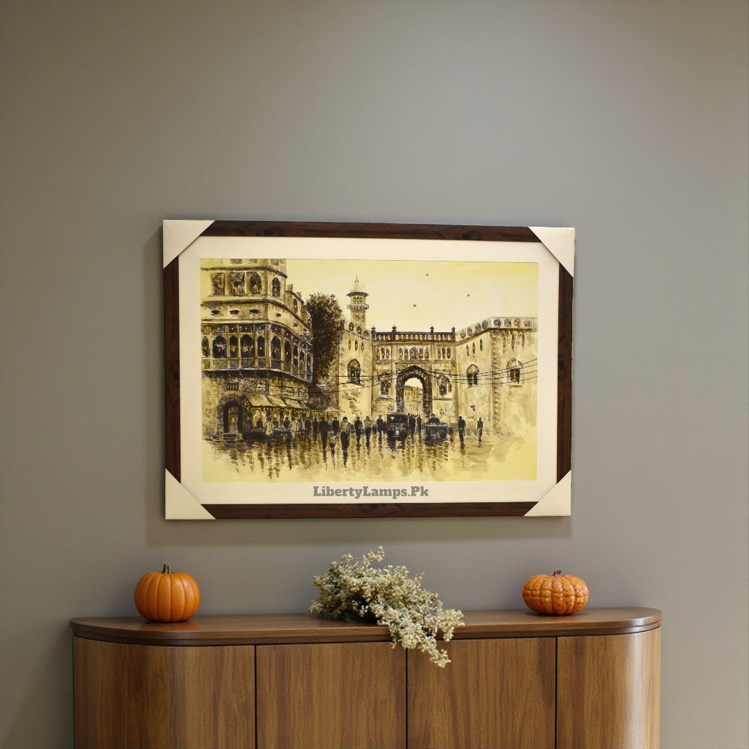 Old Lahore Heritage Oil Painting on Canvas (Single)