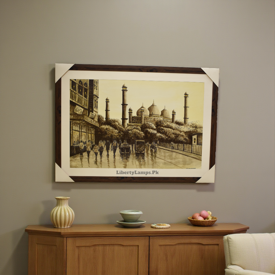 Taj Mahal Majesty Oil Painting on Canvas (Single)