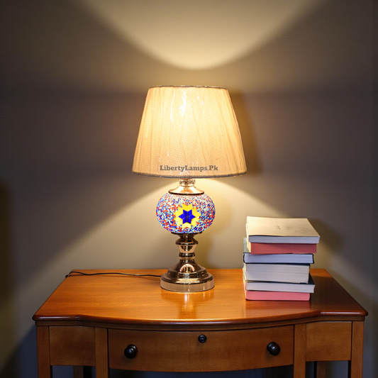 Radiant Mosaic Glow Table Lamp (Pair)