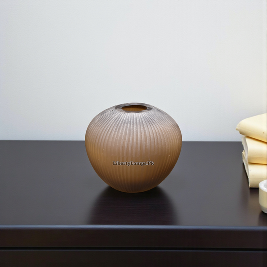 Crystal Edge Cutting Glass Vase (Single)