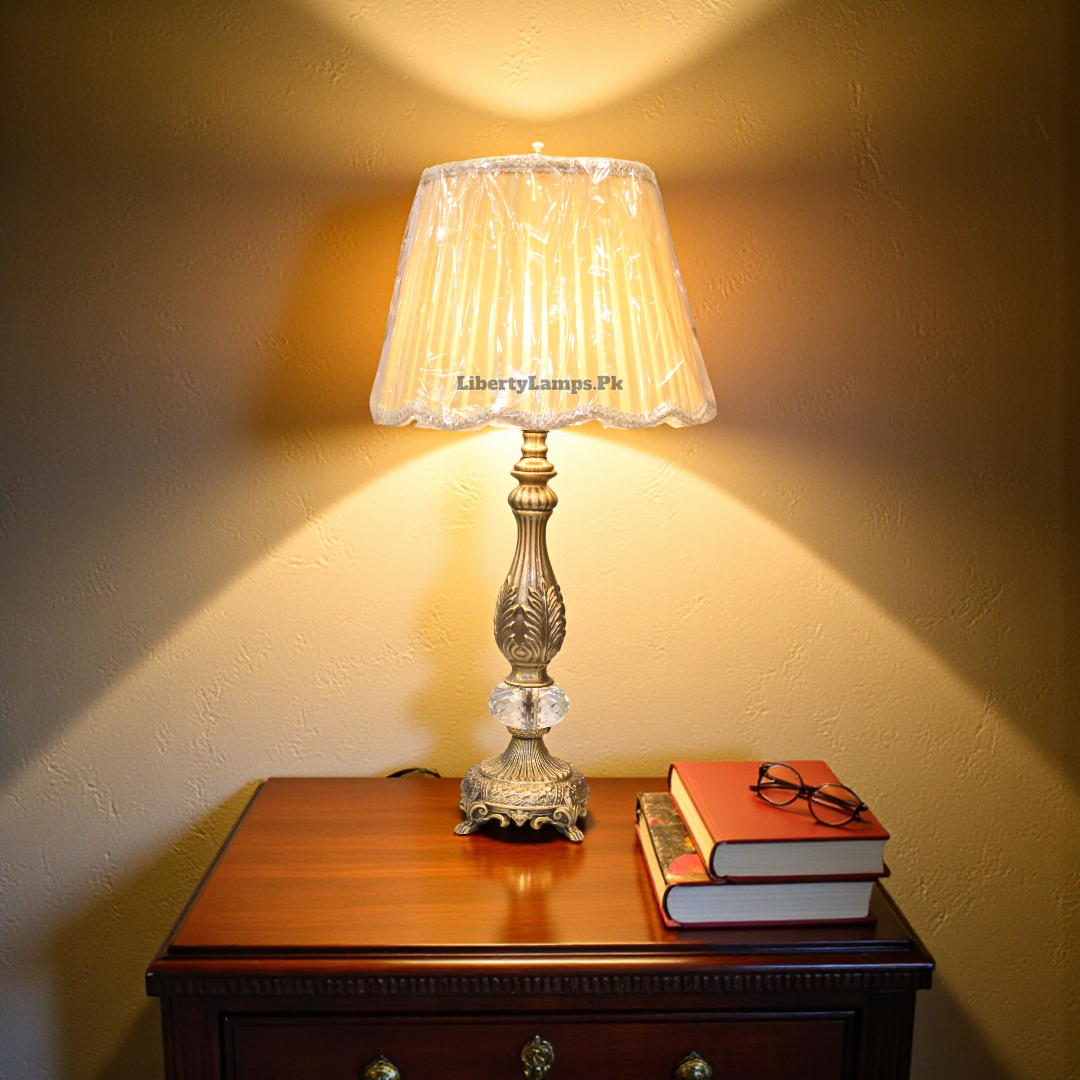 Metal Carving Table Lamp (Pair)