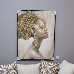 3D Woman Figurative Oil Painting on Canvas (Single)