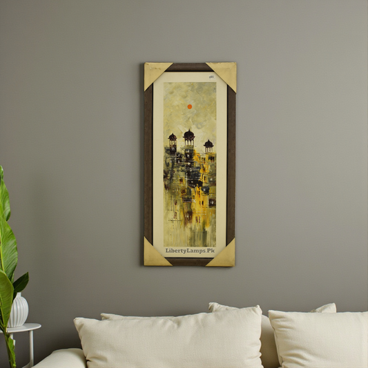 Timeless Streets Old City Oil Painting on Canvas (Single)