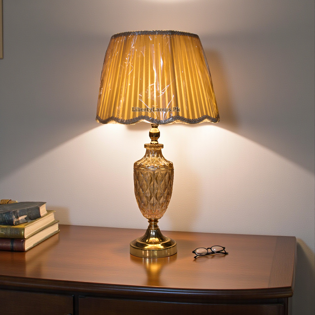 Radiant Cut Glass Table Lamp (Pair)