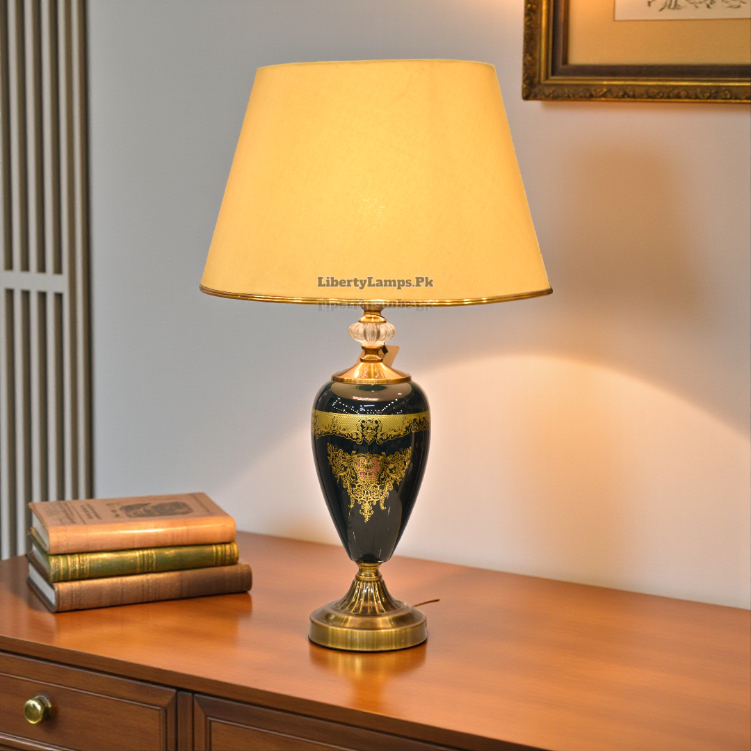 Artisan Printed Glass Table Lamp (Pair)