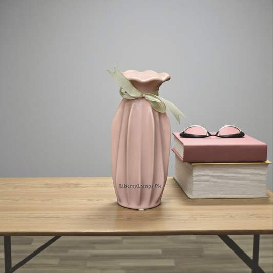 Elegant Pearl Porcelain Vase (Single)