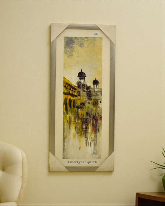 Old City Streets Oil Painting on Canvas (Single)