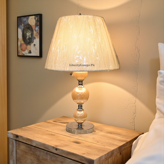 Elegant Glass Ball Table Lamp (Pair)