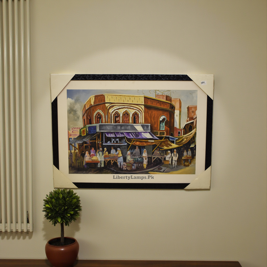 Old City Streets Oil Painting on Canvas (Single)