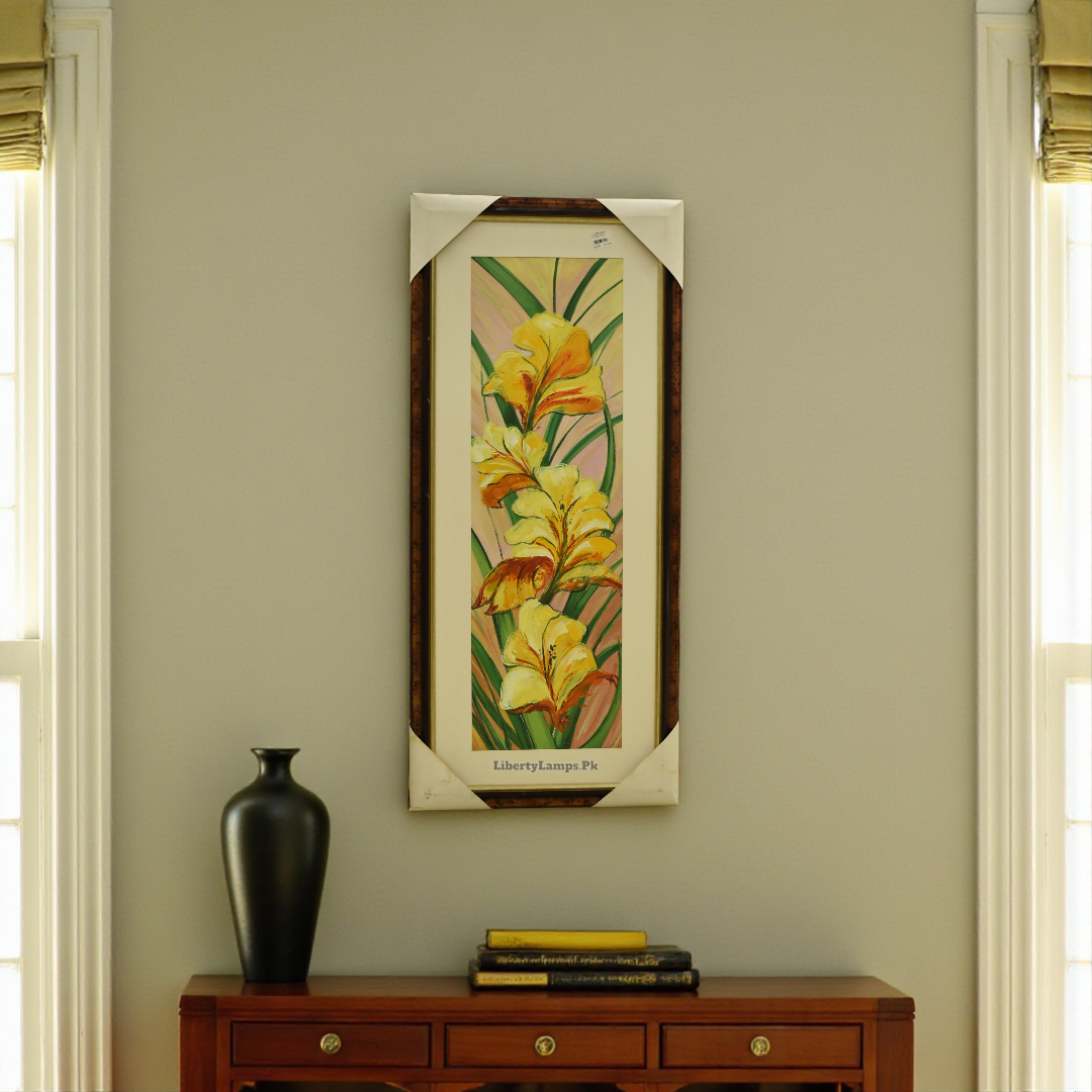 Blooming Grace Floral Oil Painting on Canvas (Single)