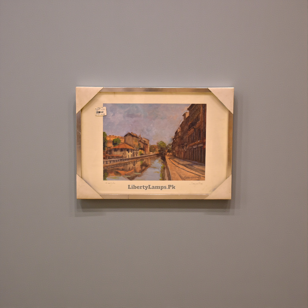 Golden Horizon – Scenic Wall Art in Wooden & Mirror Frame (Single)