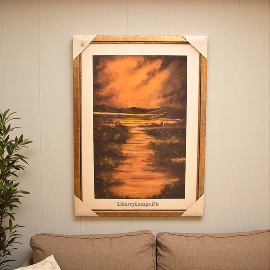 Crimson Motion Abstract – Oil Painting (Single)