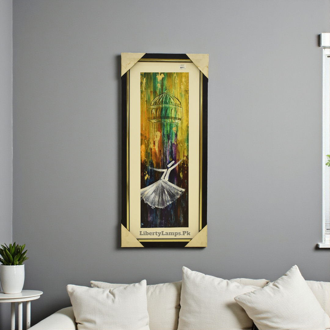Mystic Dervish Sufi Oil Painting on Canvas (Single)