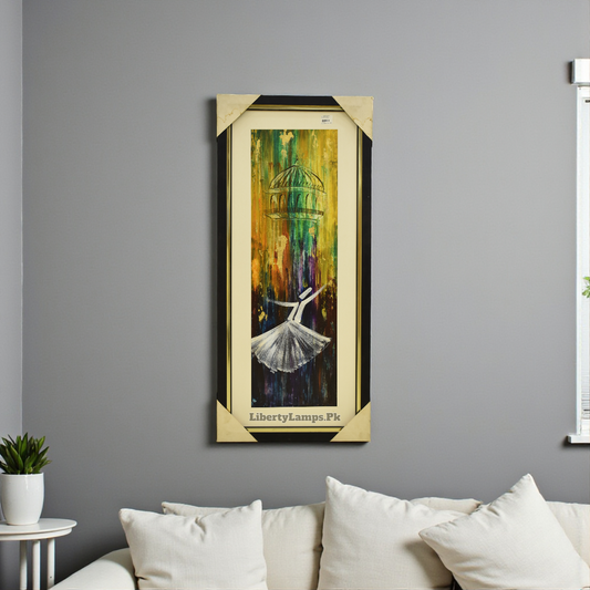Mystic Dervish Sufi Oil Painting on Canvas (Single)