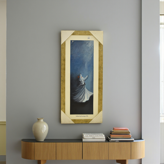 Divine Whirl Sufi Oil Painting on Canvas (Single)