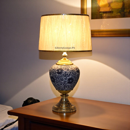 Blue Pottery Elegance Table Lamp (Pair)