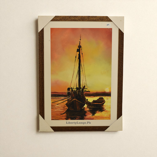 Tranquil Horizon Nature Oil Painting (Single)