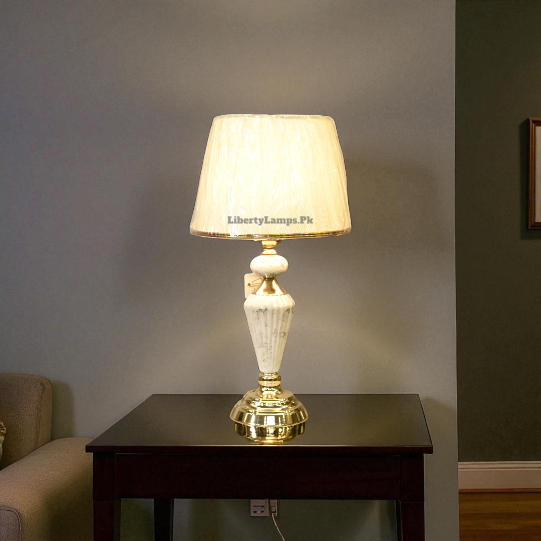 Luna Orb Ceramic & Marble Table Lamp (Pair)