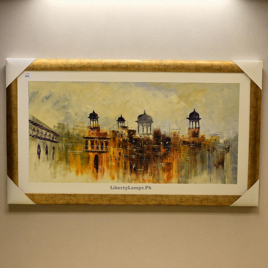 Regal Echo – Old Mahal Oil Painting (Single)
