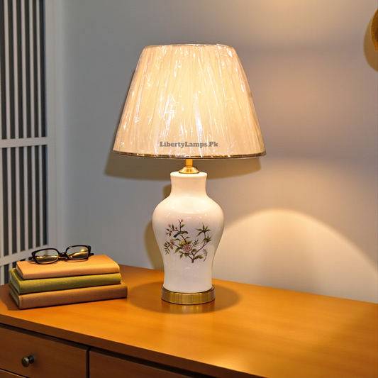 Ceramic White Glow Table Lamp (Pair)