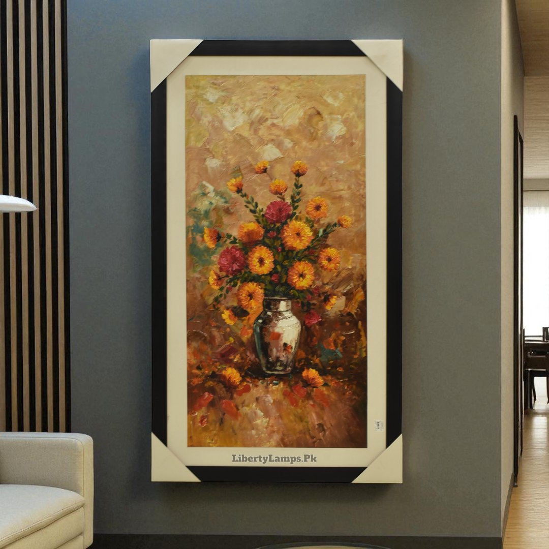 Blossom Symphony Floral Oil Painting on Canvas (Single)