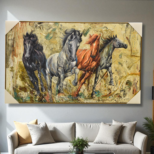 Majestic Stallion Oil Painting on Canvas (Single)