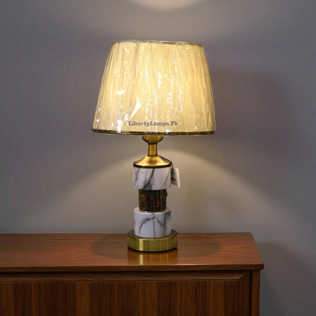 Moonstone Glow Marble Table Lamp (Pair)