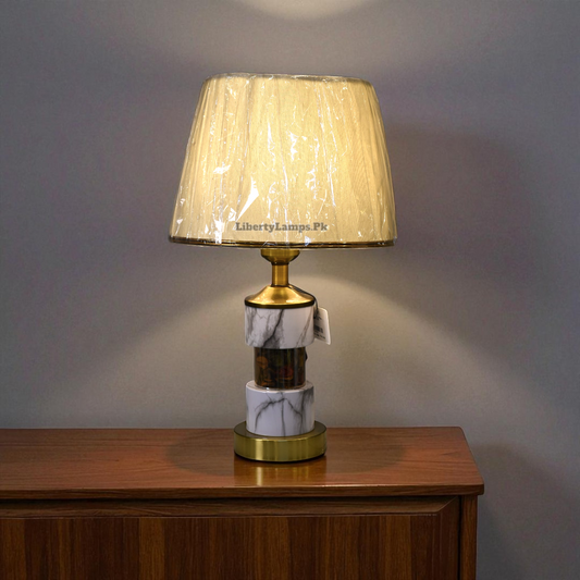Moonstone Glow Marble Table Lamp (Pair)