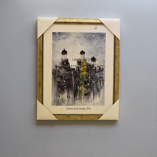 Taj Mahal Oil Painting on Canvas (Single)