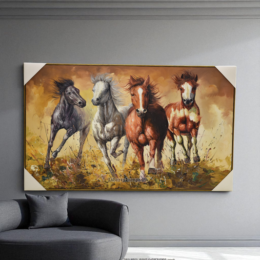 Galloping Grace Horse Oil Painting on Canvas (Single)