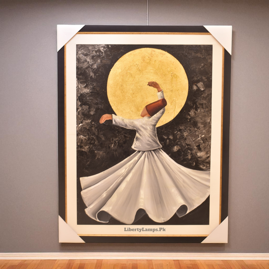 Mystic Sufi Oil Painting on Canvas (Single) 🕊️✨